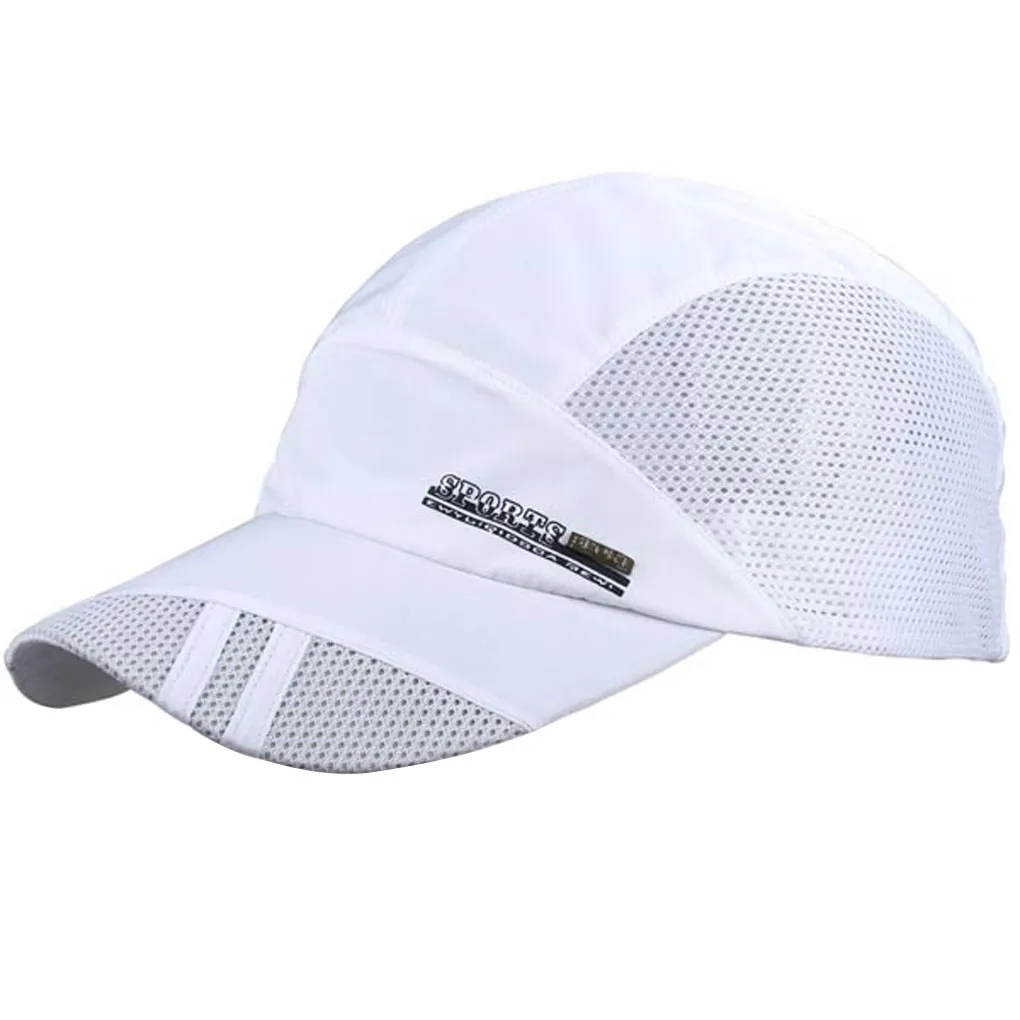Summer Breathable Mesh Baseball Cap Quick Drying Hats For Men Blue gray ...