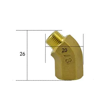 

1/8" NPT Female To Male Brass 45 Degree Elbow Pipe Fitting Coupler Connector Water Gas Oil