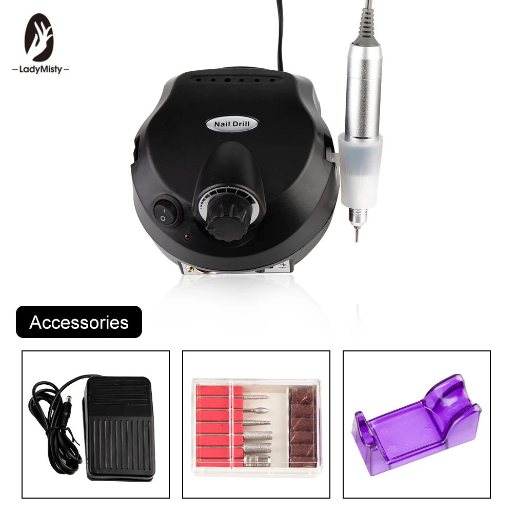 

LadyMisty Machines For Manicure 30000RPM 220v Electric Nail Drill Machines Nail Art Tools Sanding Band Accessory