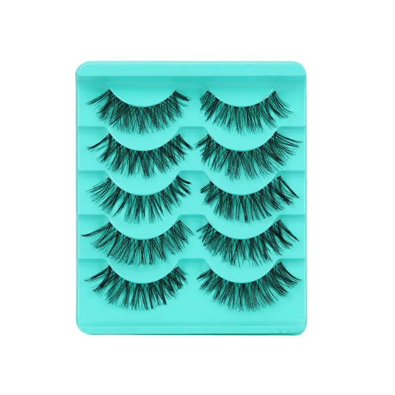 

5pairs 3D Natural Multi Layer Thick Eye Lashes hand made fake eyelashes 3D Reusable lashes For Dropship 1.22