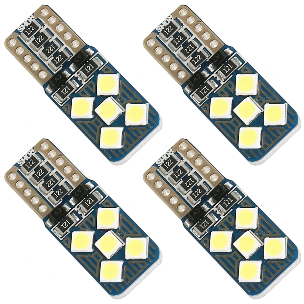 

4pcs T10 3030 194 W5W LED Wedge Auto Parking Bulbs CANBUS NO ERROR Car Reading Lamp Side Light Signal light DC 12V