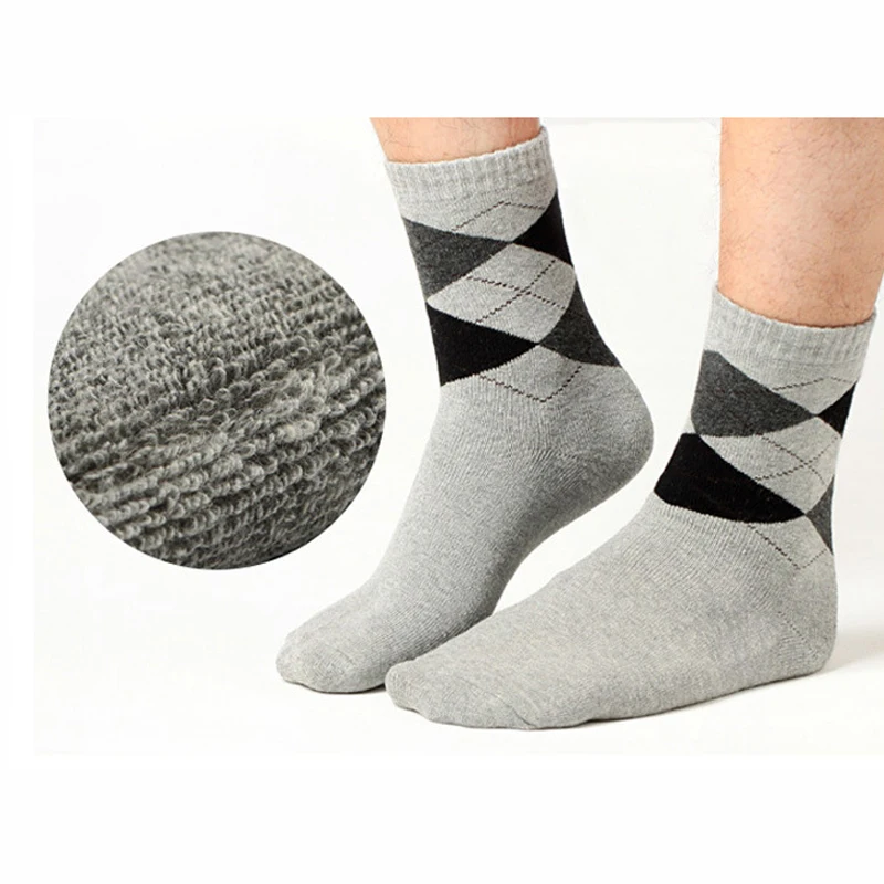 1pair Men's Winter Socks Thick Warm Cotton Socks For Men Business Casual Socks Male Thermal Sock Sokken Heren Chaussette Homme