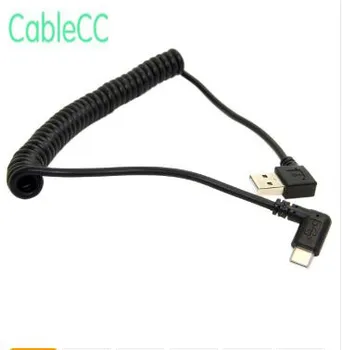 

Stretch USB-C 3.1 Type-C to Right Angled 90 Degree USB 2.0 Data Cable for Tablet & Mobile Phone