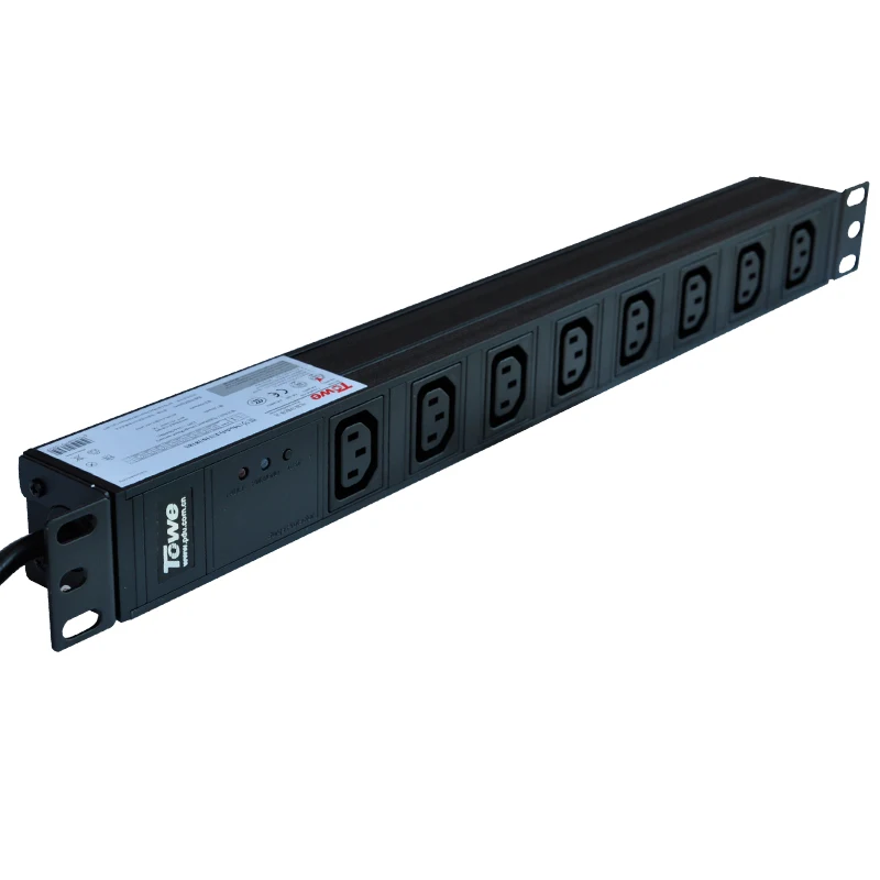 TOWE PDUs EN10/I818S 10A 8 способов IEC320 C13 SPD 1" Шкаф гнездо распределения питания