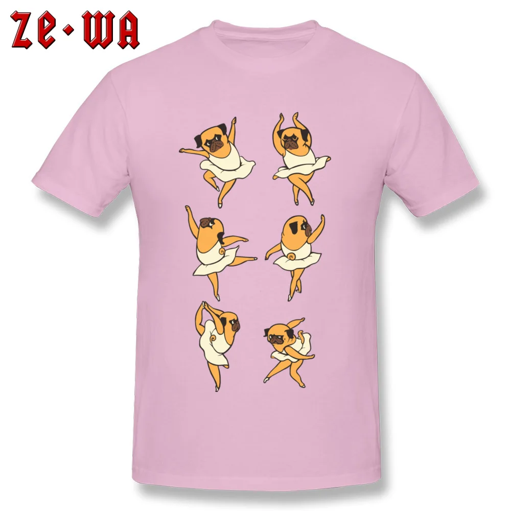 BALLET PUG O Neck Tshirts April FOOL DAY Tops Shirt Short Sleeve 2018 Popular 100% Cotton Casual Tee Shirt Customized Man BALLET PUG pink