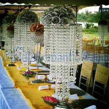 65 см кристалл таблице центральным свадьба люстра цветок стенд Свадебные украшения