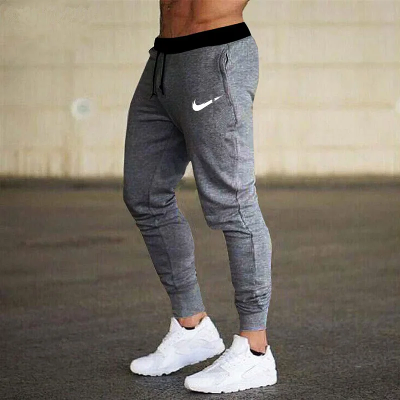 Для мужчин джоггеры новый бренд 2019 мужские брюки, тренировочные брюки в повседневном стиле Для мужчин для тренажерного зала хлопок Фитнес