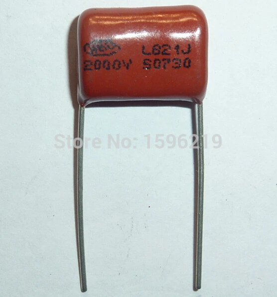 

20pcs CBB capacitor 821 2000V 821J 2KV 820pF 0.82nF P15 CBB81 Metallized Polypropylene Film Capacitor