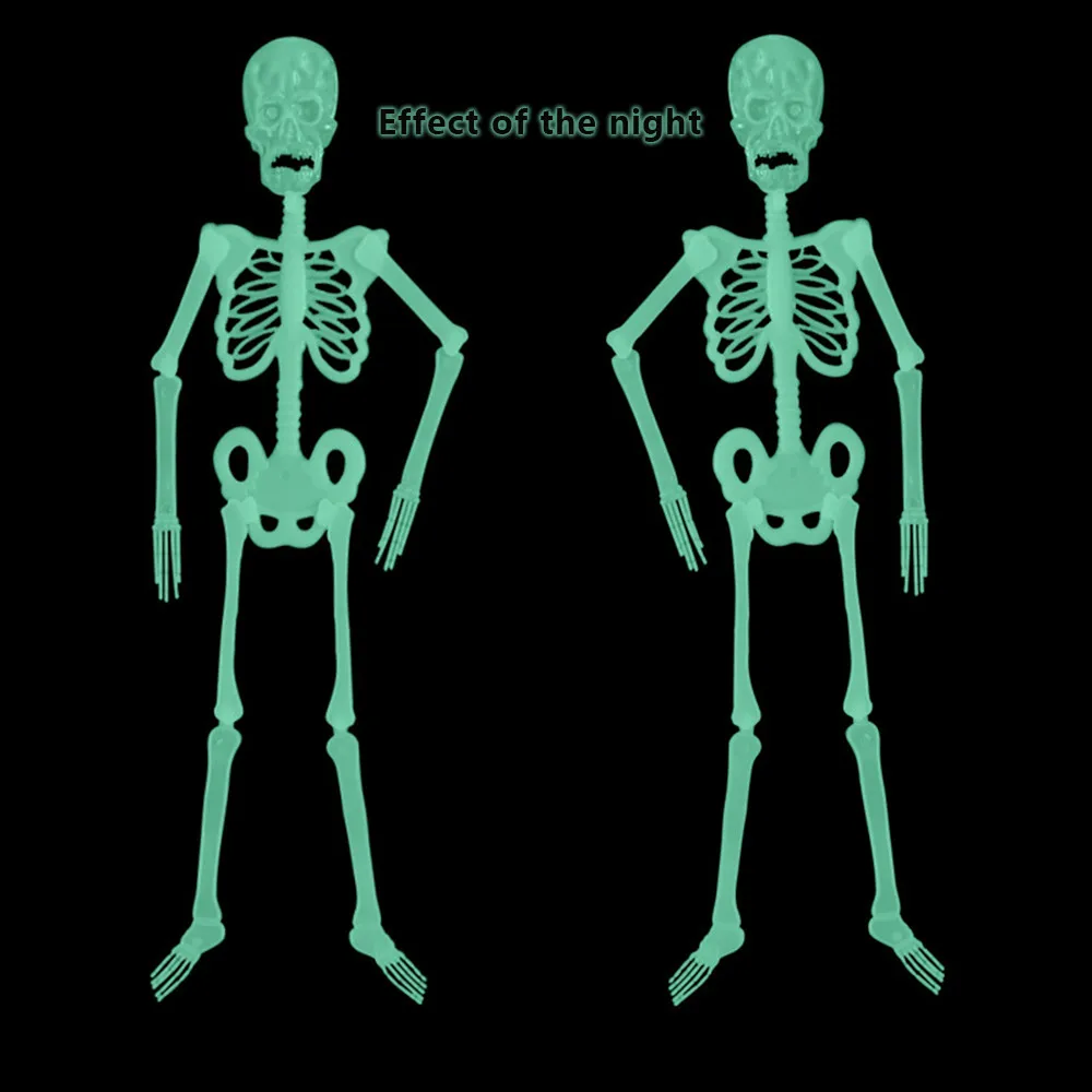 ISHOWTIENDA Scary Halloween Decoration Luminous Hanging Outdoor Party Horror Movable Skull Skeleton -Cosplayware Store