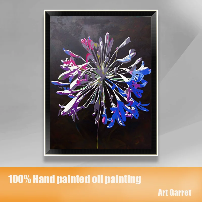 

2015 Newest Handmade Colourful Flower Oil Painting on Canvas Modern Abstract texture wall art for home Decor