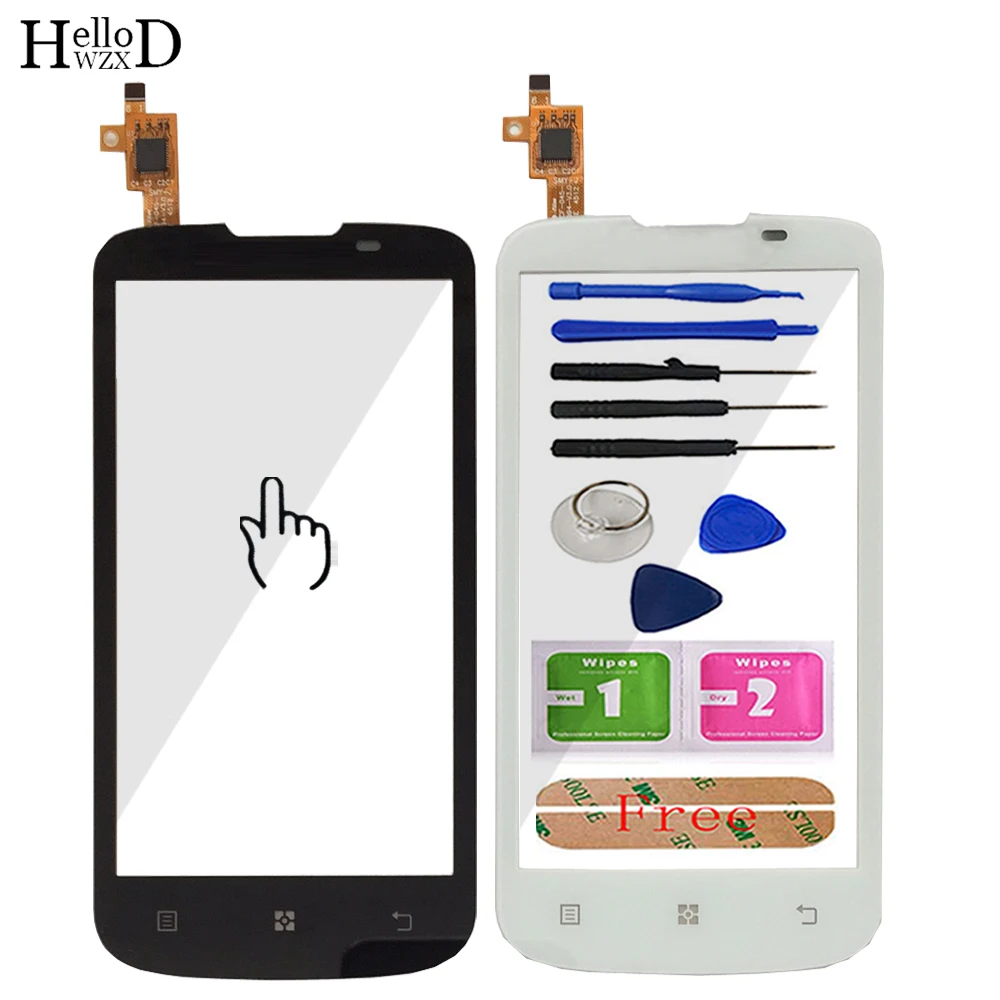 

4.5 inch HighScreen Touch Screen Digitizer For Lenovo A800 A 800 Touch Panel Front Glass Capacitive Lens Sensor Free Adhesive
