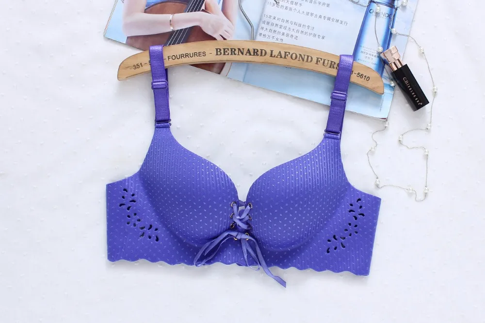 

2018 New Brand Sexy Seamless LBBra Gather Adjustable Women Bra Seamless Underwear Lingerie Super Push Up Bra 6 Color