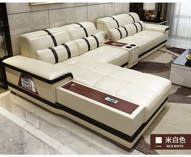 cheap Living Room Sofa storage corner real genuine leather sofas salon couch puff asiento speaker bluetooth canape L shape sofa cama