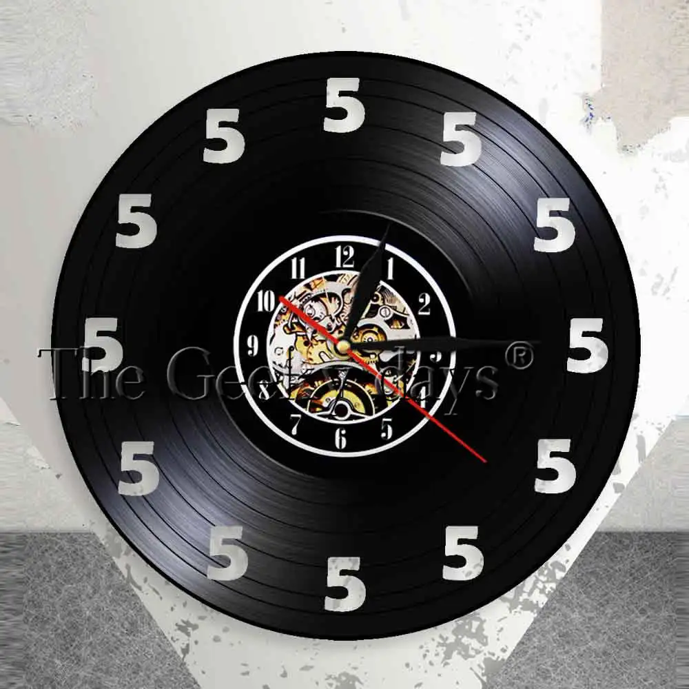 It's Always Five O'Clock Somewhere Wine O'Clock Only 5 Wall Watch Made Of Real Vinyl Record Wall