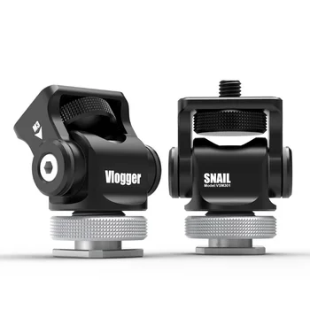 

Mini Hot Shoe Stand Camera Monitor Mount 180 Degree Tilt Arm Bracket Upper Rotation 360 Degree Base Rotations Adapter Holder