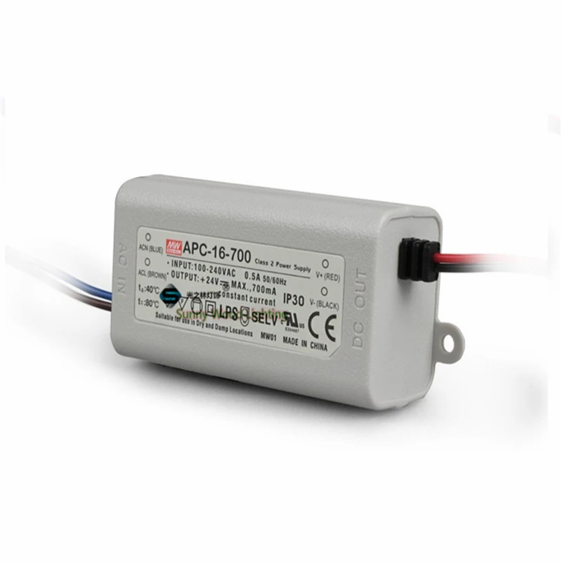 100 240Vac to 9 24VDC ,16.8W ,700ma constant current UL ,LPS,SELV
