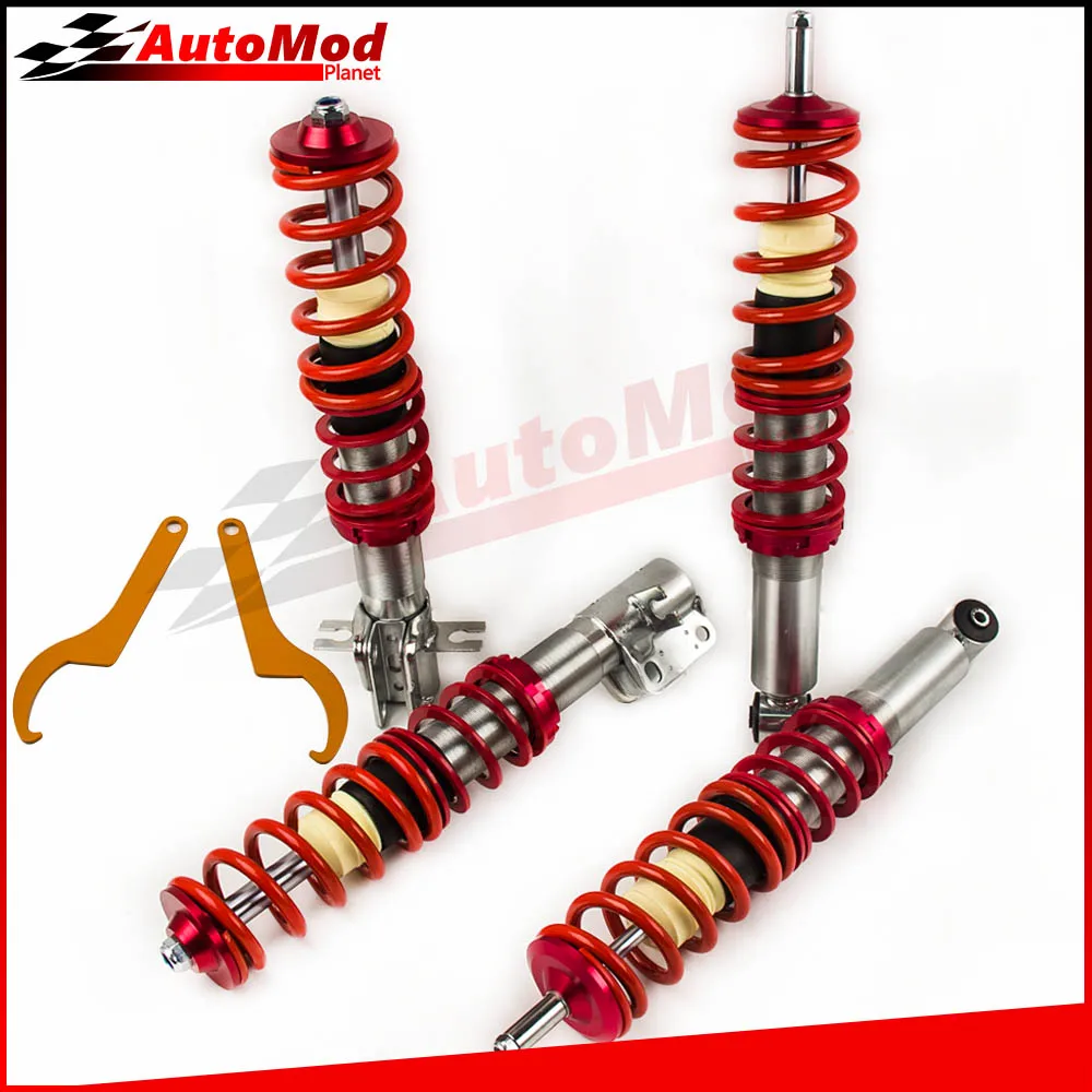 

Coilover Suspension Kits for Volkswagen Golf MK1 75-84 Scirocco Lowering Coil Springs Red Adj. Height Shock Absorber Red