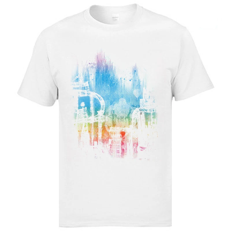 The last great carnival Summer Top T-shirts for Men Cotton Summer Autumn Tops Shirt Top T-shirts Short Sleeve Company Crew Neck The last great carnival white