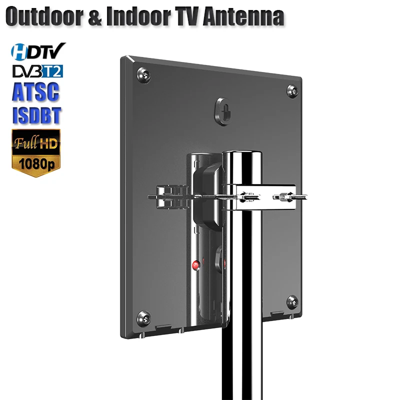 Billig HD Antenne Für Digital TV Unterstützung DVB T2 ATSC ISDBT TV Antenne Outdoor Indoor TV Signal Verstärker High Gain geräuscharm Antenne