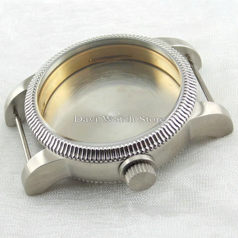 46mm stainless steel watch case for eta 6497 6498 Seagull st36 movement