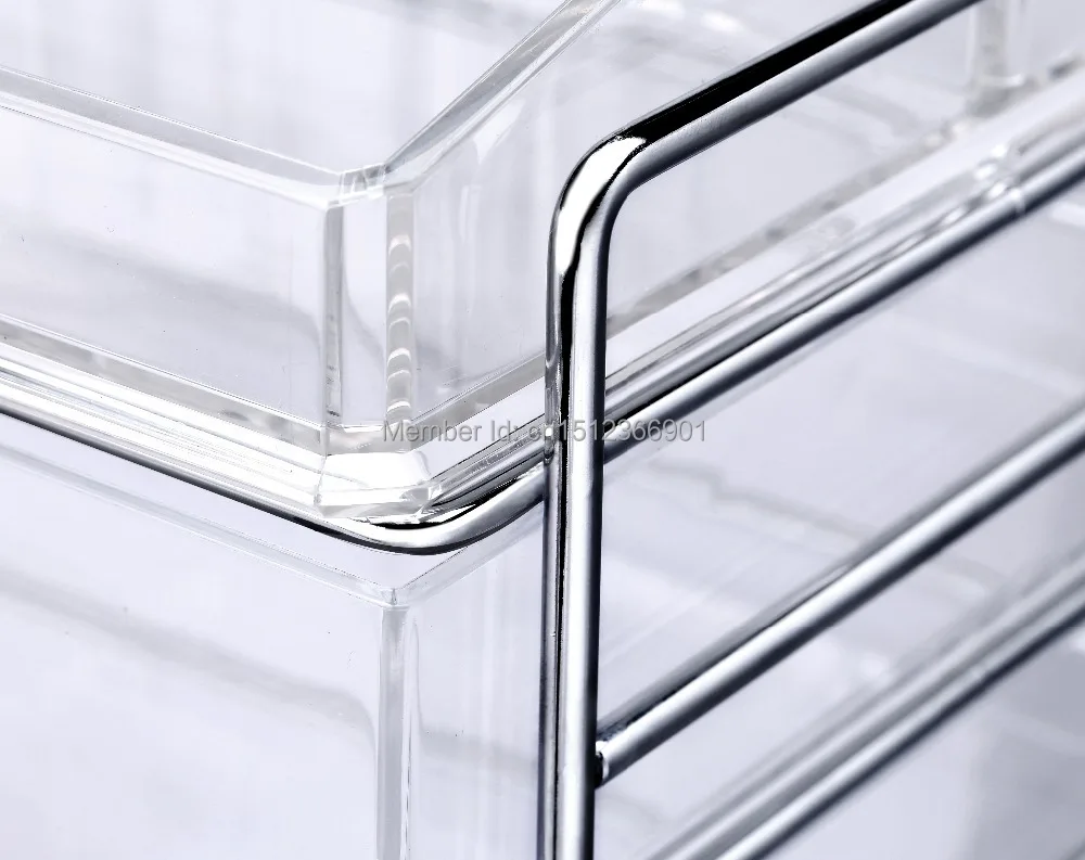 Free Shipping New Large Acrylic Drawers Organizer Makeup Storage