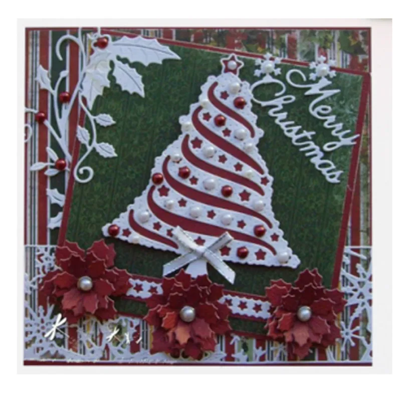 

JC Metal Cutting Dies for Scrapbooking Craft Cut Die Christmas Tree Album Embossing Folder Stencil Maker Photo Template Decor
