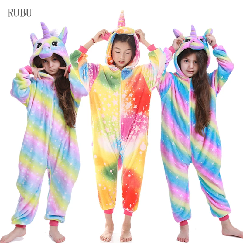 New Kids Kigurumi Panda Blanket Overalls Jumpsuit Baby Children Animal Unicorn Pajamas Onesie Cosplay Boy Girl Sleepwear Costume