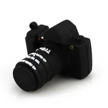 Baseqi Mini Black Camera USB Flash Drive 8GB 16GB 32GB 64GB Pen Drive Memory Stick Lovely U Disk Real Capacity For Gift