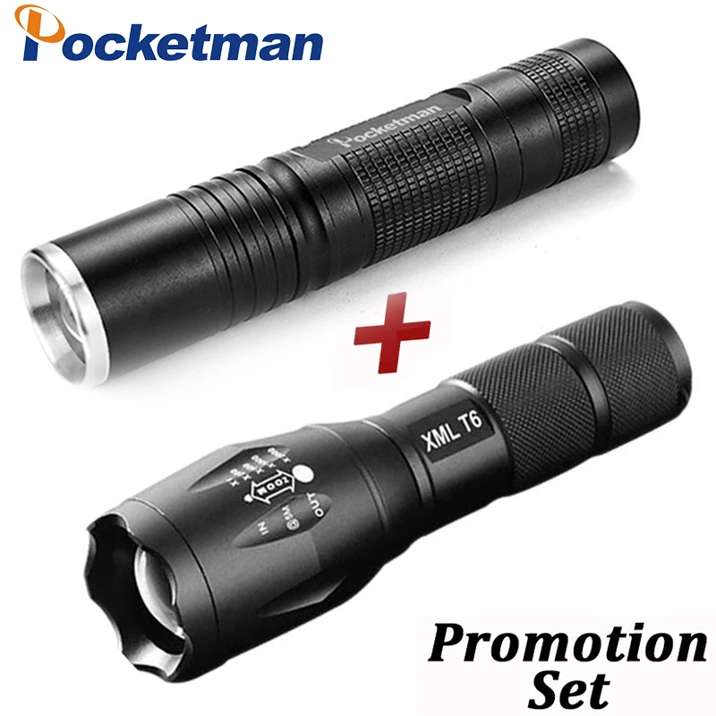 

Promotion Set! Hot Sale LED Flashlight T6 Tactical flashlight + XPE Torch Lanterna Zoomable Waterproof Flashlight Bike