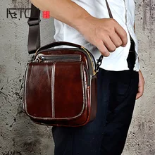 AETOO масло воск кожа Для Мужчин's гироборд с колесами 8 дюймов мульти-compart Для мужчин t, портативные сумки через плечо, диагональ посылка