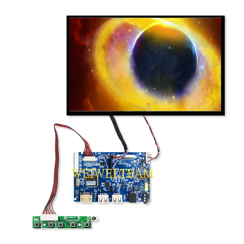 For Raspberry pi 3 B+ Screen 10.1'' Inch IPS LCD Display Panel 1280X800 TTL LVDS 40 Pins Controller Driver Board USB | Мобильные