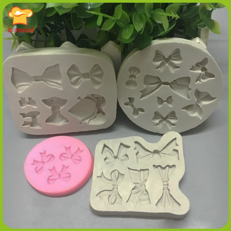 

Bowknot Molding Sugar Silicone Mold Chocolate Mold Clay Mold Moisture Silicone Baking Tools