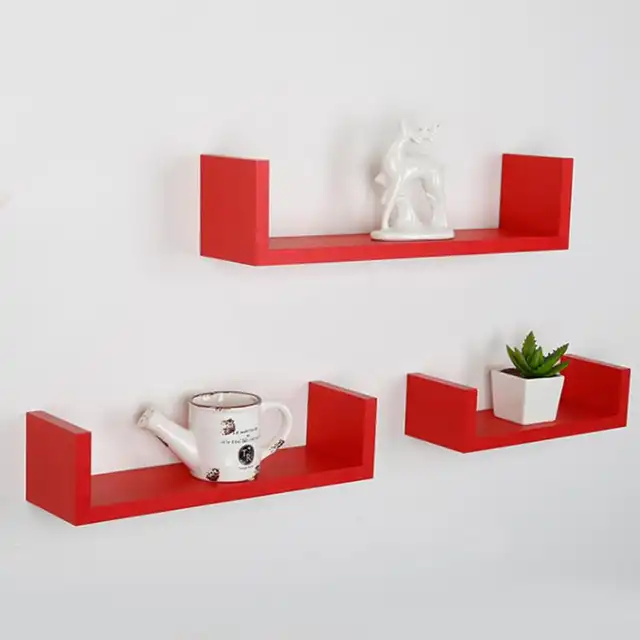 Online U Shape Floating Wall Shelves Storage Cd Books Toys U Shape Floating Wall Shelves Storage