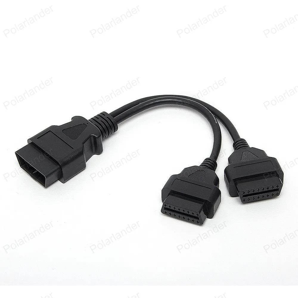 Лидер продаж 16 контактный адаптер OBD 2 Удлинительный кабель штекер двойной