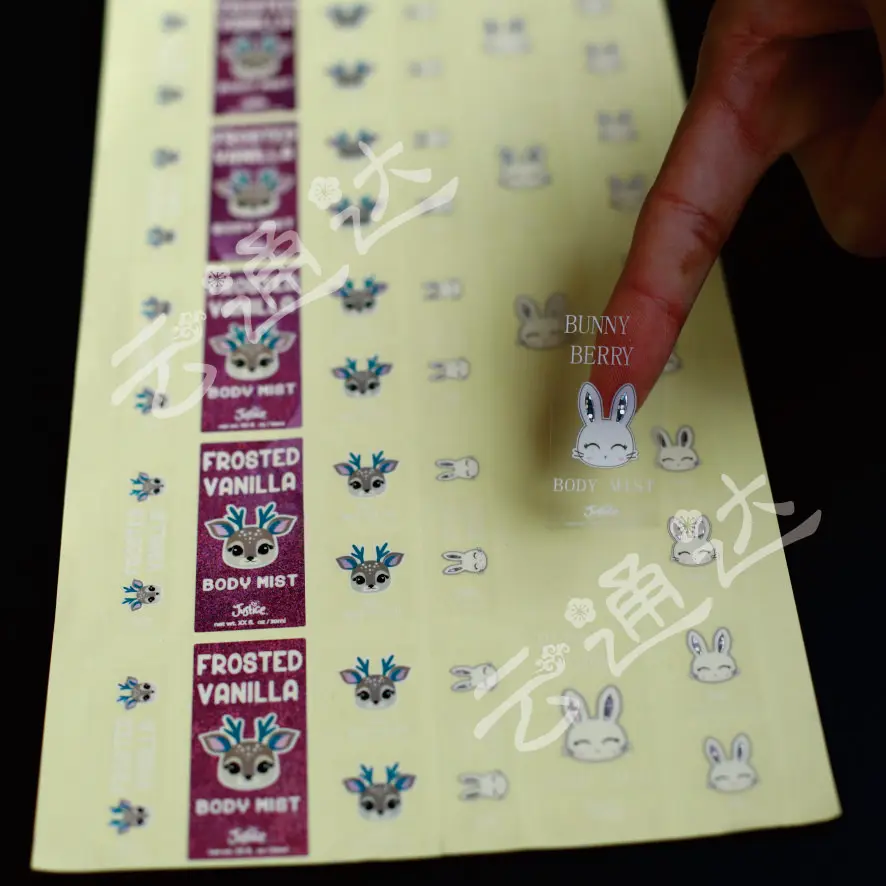

custom stickers / logo plastic PVC Vinyl paper transparent clear adhesive round hologram stationery sticker labels printing