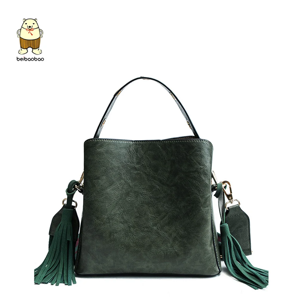

Beibaobao New Brand 2019 Pu Leather Girl's Crossbody Women's Fashion Shoulder Bags Zipper Wide Shoulder Strap Large Capacity Bag