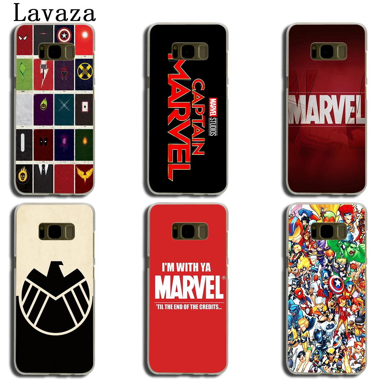 Роскошный чехол для телефона Lavaza с логотипом комиксов Marvel в жестком стиле Samsung
