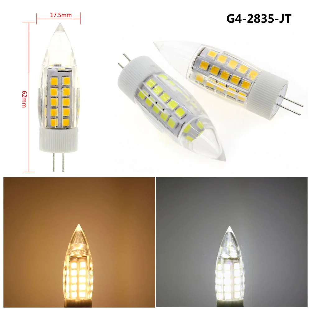 6 шт./лот G4 светодиодный ламповый светильник AC 220V белый/теплый белый светильник G4 светодиодный маленький кукурузный светильник - Испускаемый цвет: 2835 44LEDs