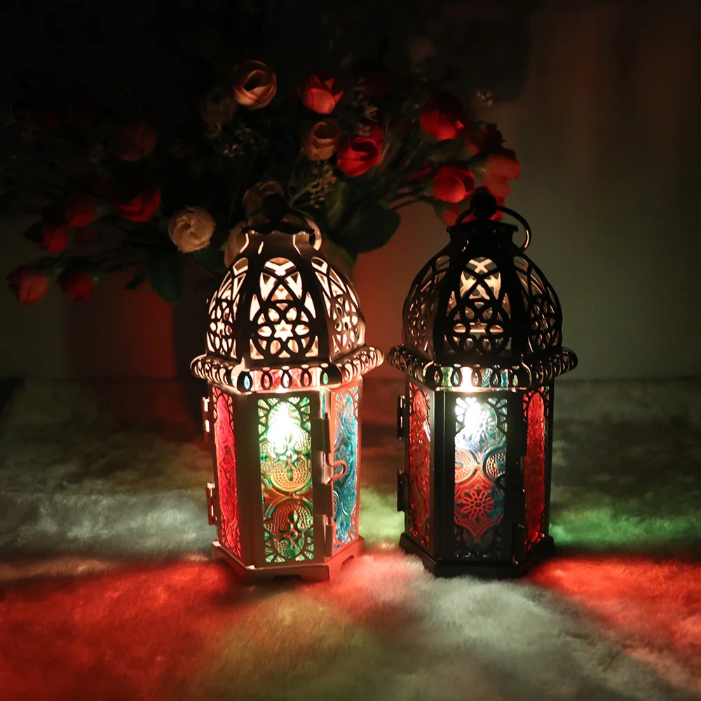 Houkiper винтажный марокканский декор фонари полый подсвечник ветрозащитные подсвечники для свадьбы украшения дома