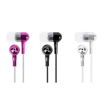 

qijiagu100PCS Fashion Atmosphere For In-Ear Wired Headset Wire Metal In-Earphone Universal In-Ear Plug Suitable for Mobile Phone