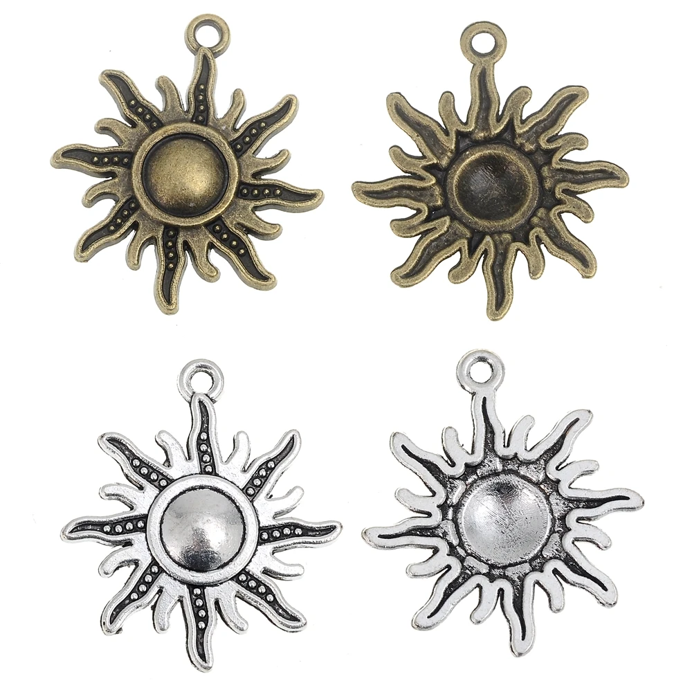 5Pcs Sun God Charms 25*28mm DIY Jewelry Making Pendant Fit Bracelet Necklace Vintage Antique