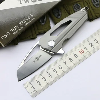 

TN08 Ball bearing tumbling Pocket Knife With D2 blade knives Titanium Handle TWO SUN Knife Junting Hiking Tactical Camping Knife