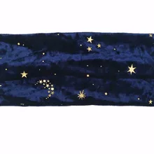 P181012 Эластичный Модные бархатные с золотой звезды и луна Плотная шапочка повязка на голову, удобная мягкая повязка на голову