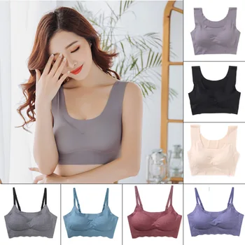 

Free Seamless Ice Silk Bra Women Ultra Thin Sleep Bra Fashion Wire Free Intimates Bralette Massage Padded Sexy Lingerie