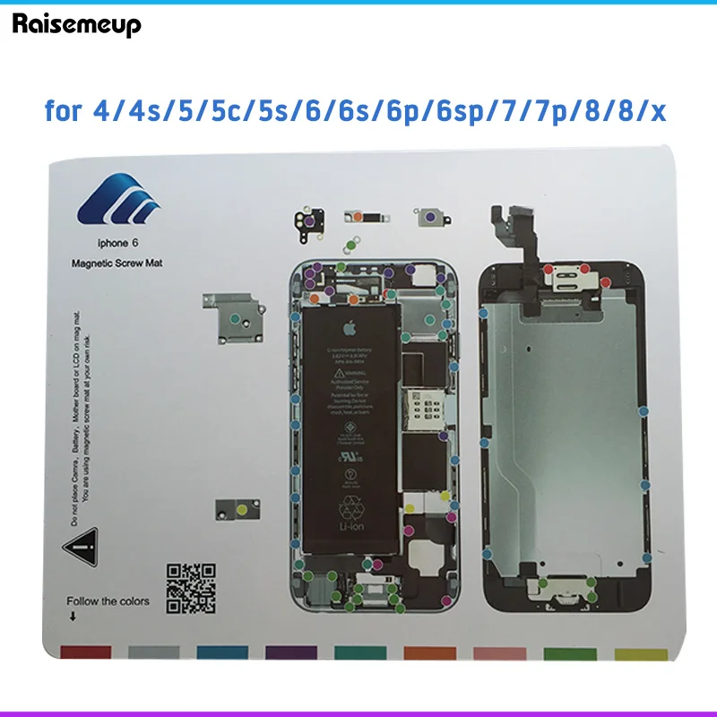 

Magnetic Screw Mat For Apple iPhone 6 6S 7 8 plus 7p 8p X Professional LCD Screen Opening repair tools Mat Work Guide pad