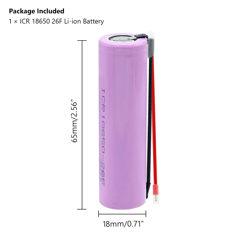 1/2/4 шт 3,7 V 18650 20A разрядки 2600mAh ICR 18650 26F литий ионный Батарея Перезаряжаемые 18650 Батарея Лучший+ 2 поделки из проволоки