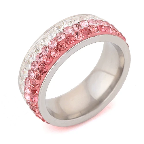 

Christmas gift Czech crystal rings for women and girl High Quality stainless steel ring accessories jewelry Wholesale