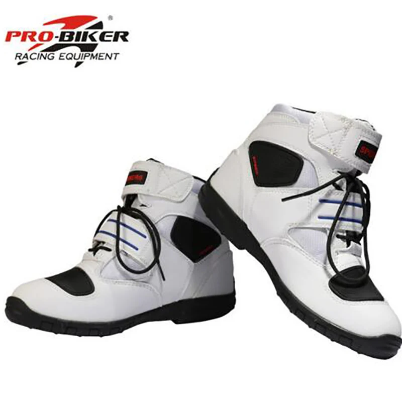 PRO-BIKER/дышащие мотоциклетные ботинки; обувь в байкерском стиле; нескользящая обувь для верховой езды; обувь для мотокросса из искусственной кожи для мужчин и женщин