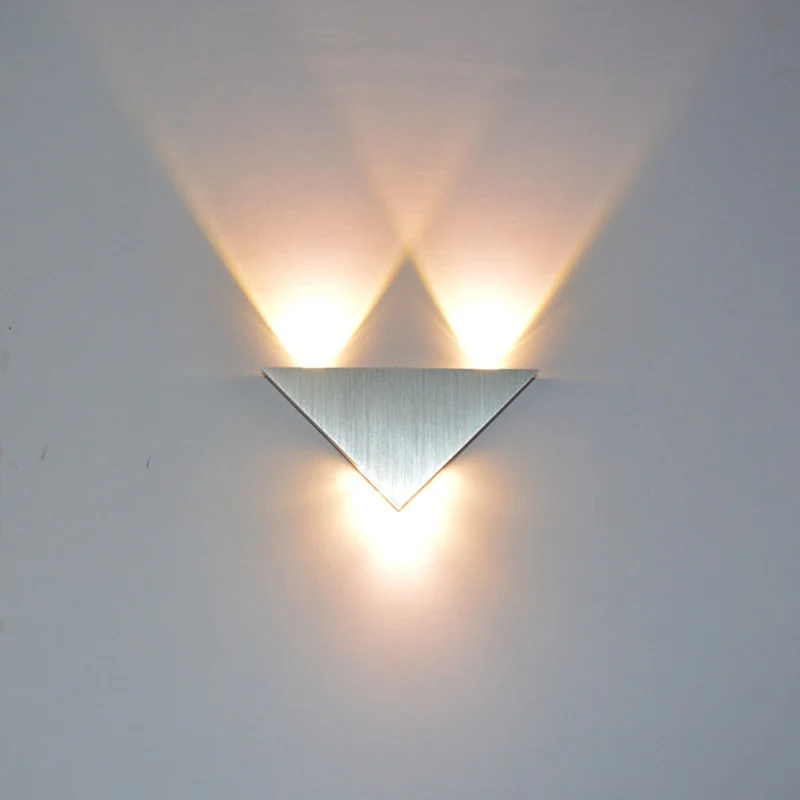 Modern Body Triangle Led Wall Lamp 3W Aluminum Wall Light For Bedroom Corridor  Home Lighting Bathroom Light Fixture Wall Sconce (5)