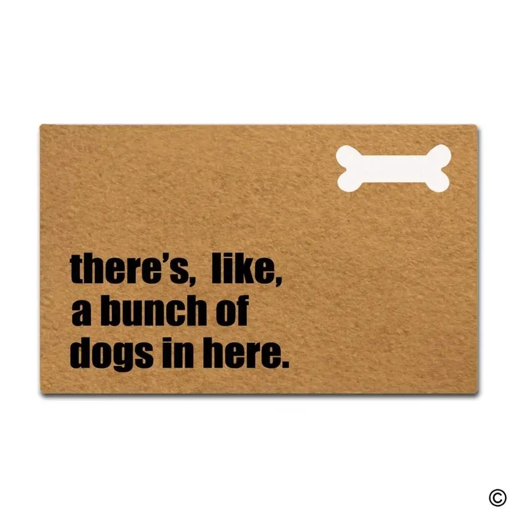 Doormat Entrance Floor Mat There's Like A Bunch Of Dogs In Here Funny Door Indoor Outdoor Decorative Top | Дом и сад